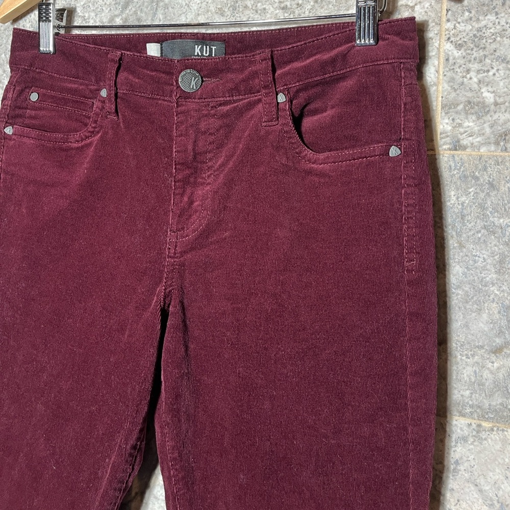 Kut From The Kloth Diana Fab Ab Skinny Corduroy Pants – 8 – Red - Picture 2 of 7